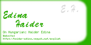 edina haider business card